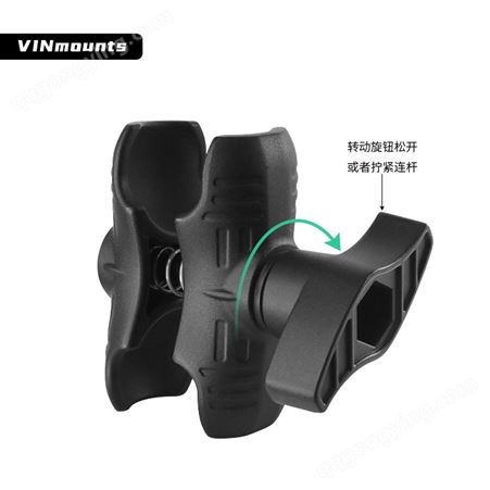VINmounts®一字旋钮工业球头支架13厘米连杆适配2.25”球头/D尺寸